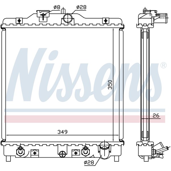 Nissen Nissens Radiator, 633081 633081 - main